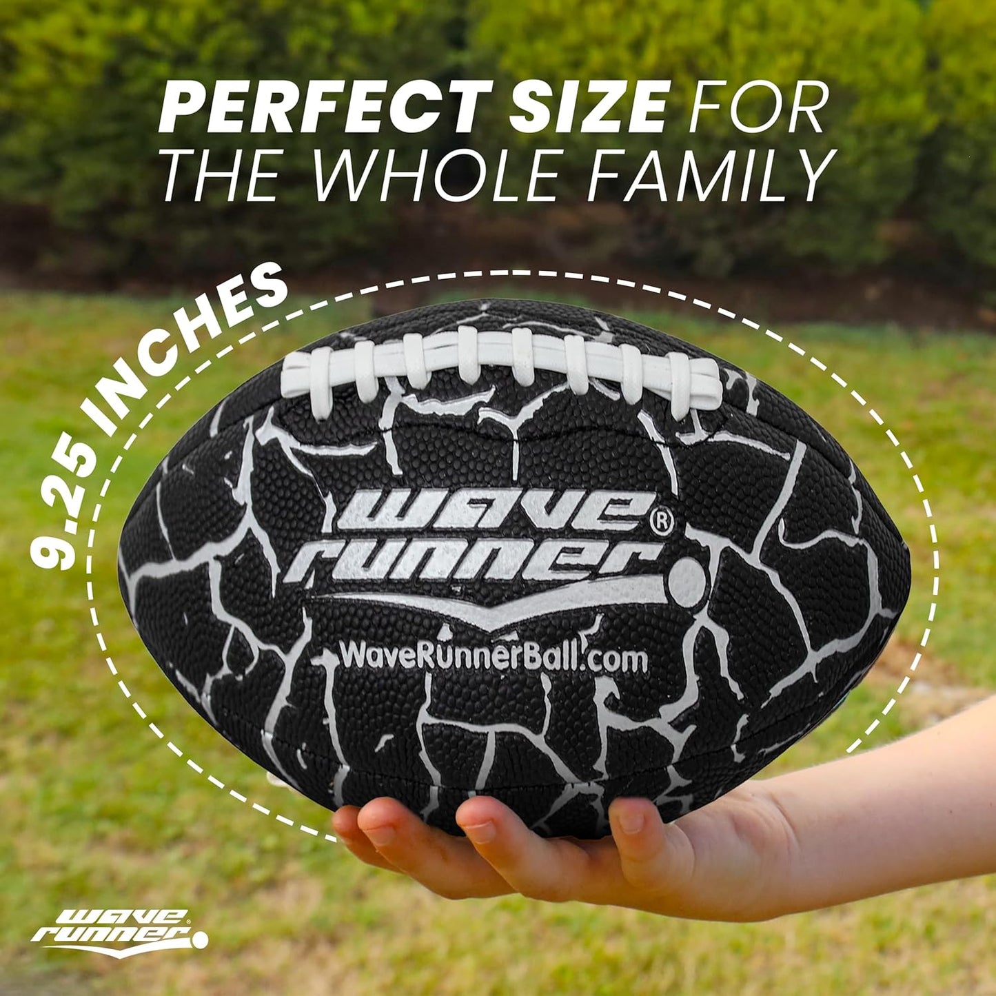 Grip It Waterproof Junior Size Football, 9.25 Size, Durable & Double Laced, Perfect for Beach Accessories, Kids Games, Pool Toys, Outdoor Games, All-Weather Indoor & Outdoor Play