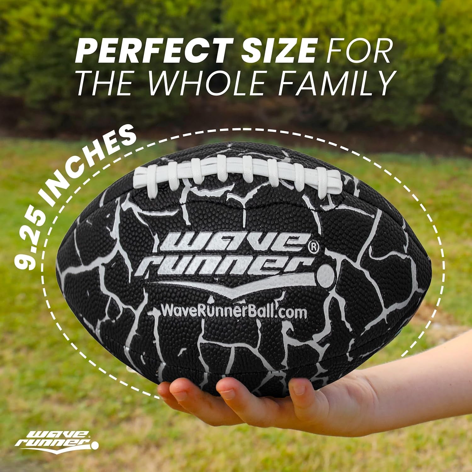 Grip It Waterproof Junior Size Football, 9.25 Size, Durable & Double Laced, Perfect for Beach Accessories, Kids Games, Pool Toys, Outdoor Games, All-Weather Indoor & Outdoor Play