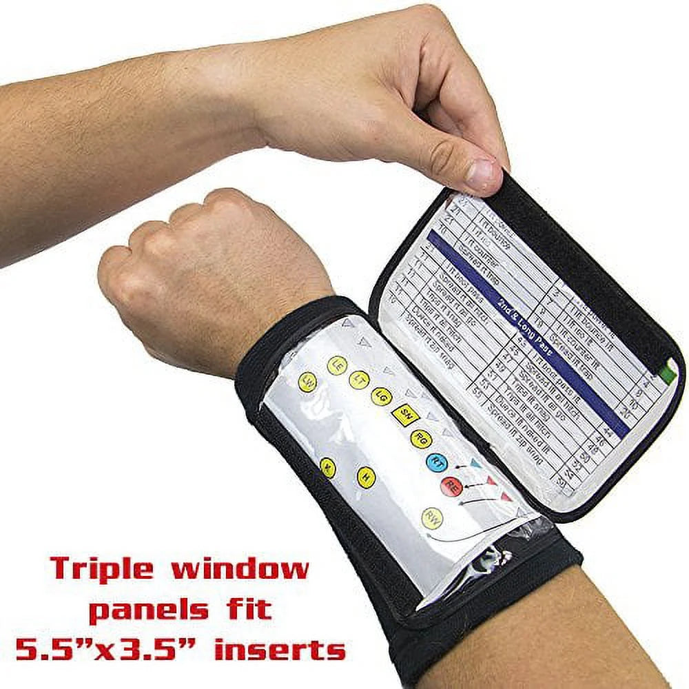 Quarterback Playbook Insert Wristband, 6.5" Large