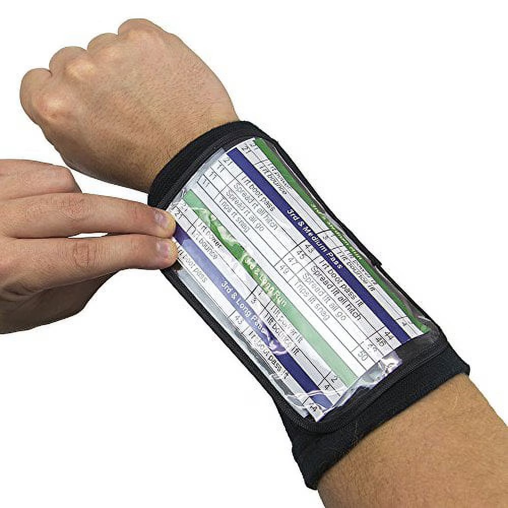 Quarterback Playbook Insert Wristband, 6.5" Large
